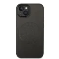 Калъф за IPhone 14 Plus - Karl Lagerfeld Hardcase Leather Perforated (KLHCP14MFWWHK) - черен