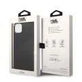 Калъф за IPhone 14 Plus - Karl Lagerfeld Hardcase Leather Perforated (KLHCP14MFWWHK) - черен