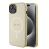 Калъф за iPhone 15 Plus - Guess Saffiano MagSafe (GUHMP15MPSAHMCB) - златен