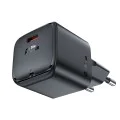 Acefast - Зарядно за стена (A77) - Type-C, Mini GaN зарядно, 30W, Power Delivery - Черно