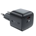 Acefast - Зарядно за стена (A77) - Type-C, Mini GaN зарядно, 30W, Power Delivery - Черно