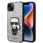 Калъф за iPhone 14 Plus - Karl Lagerfeld Hardcase Glitter (KLHCP14MGFKPG) - Silver Flakes Ikonik