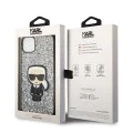 Калъф за iPhone 14 Plus - Karl Lagerfeld Hardcase Glitter (KLHCP14MGFKPG) - Silver Flakes Ikonik