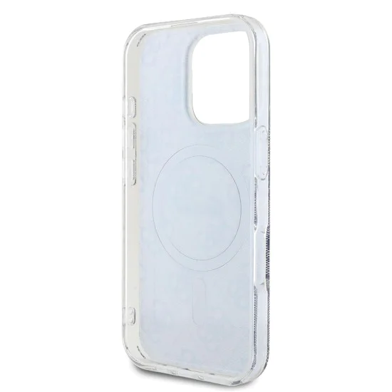 Калъф за iPhone 16 - Guess IML 4G MagSafe (GUHMP16SH4STB) - син