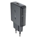 Стенно зарядно устройство A65 – Acefast, Type-C, GaN Technology, 20W, захранване – черно