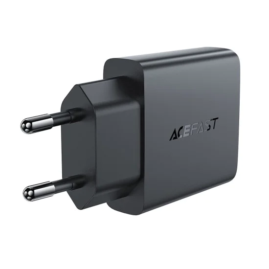 Стенно зарядно устройство A65 – Acefast, Type-C, GaN Technology, 20W, захранване – черно