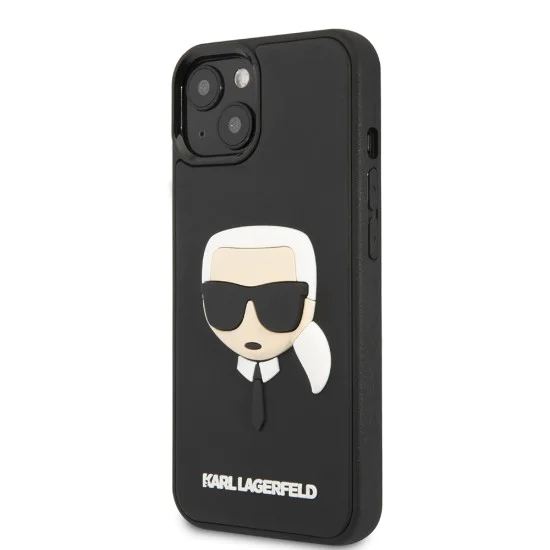 Калъф за iPhone 14 Plus - Karl Lagerfeld 3D Design (KLHCP14MKHH3DBK) - Гумена глава на Карл