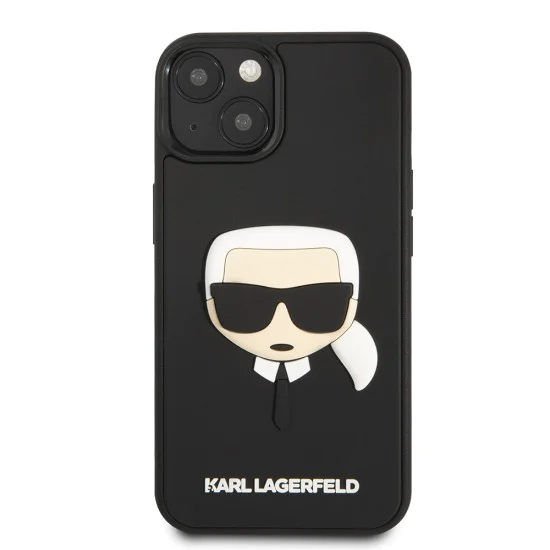 Калъф за iPhone 14 Plus - Karl Lagerfeld 3D Design (KLHCP14MKHH3DBK) - Гумена глава на Карл