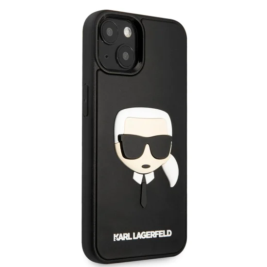 Калъф за iPhone 14 Plus - Karl Lagerfeld 3D Design (KLHCP14MKHH3DBK) - Гумена глава на Карл