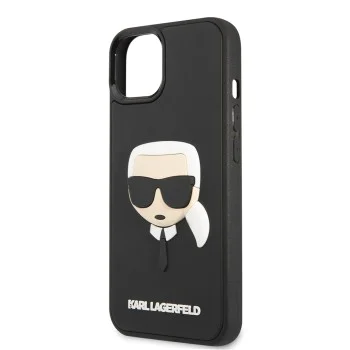 Калъф за iPhone 14 Plus - Karl Lagerfeld 3D Design (KLHCP14MKHH3DBK) - Гумена глава на Карл
