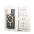 Калъф за iPhone 16 - Guess IML 4G MagSafe (GUHMP16SH4STK) - Черен