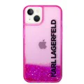 Калъф за iPhone 14 Plus - Karl Lagerfeld Hardcase Liquid Glitter (KLHCP14MLCKKVF) - Pink Elong