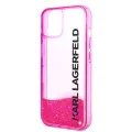 Калъф за iPhone 14 Plus - Karl Lagerfeld Hardcase Liquid Glitter (KLHCP14MLCKKVF) - Pink Elong