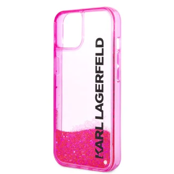 Калъф за iPhone 14 Plus - Karl Lagerfeld Hardcase Liquid Glitter (KLHCP14MLCKKVF) - Pink Elong