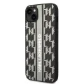 Калъф за IPhone 14 Plus - Karl Lagerfeld Hardcase монограм (KLHCHCP14MPGKLSKKG) - сива лента