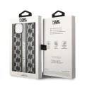Калъф за IPhone 14 Plus - Karl Lagerfeld Hardcase монограм (KLHCHCP14MPGKLSKKG) - сива лента