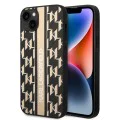 Калъф за IPhone 14 Plus - Karl Lagerfeld Hardcase монограм (KLHCHCP14MPGKKLSKW) - кафява лента