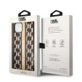 Калъф за IPhone 14 Plus - Karl Lagerfeld Hardcase монограм (KLHCHCP14MPGKKLSKW) - кафява лента