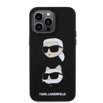 Калъф за iPhone 15 Pro Max - Karl Lagerfeld Silicone (KLHCP15XSDHKKCNK) - Karl&Choupette Head