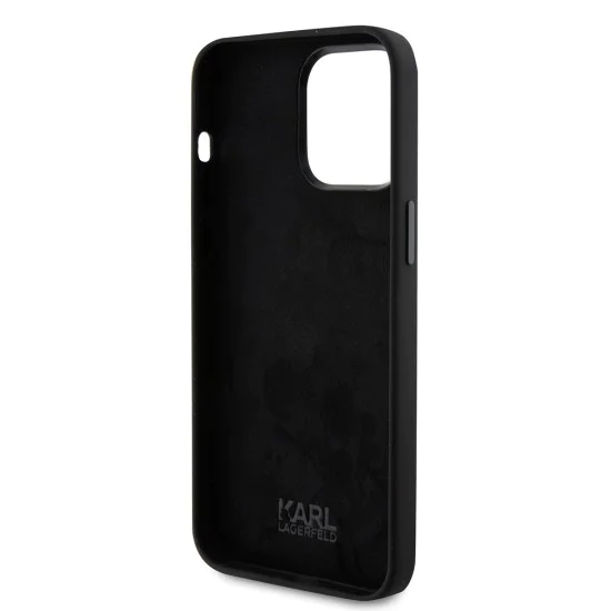 Калъф за iPhone 15 Pro Max - Karl Lagerfeld Silicone (KLHCP15XSDHKKCNK) - Karl&Choupette Head