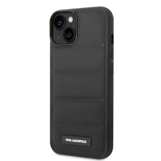 Калъф за IPhone 14 Plus - Karl Lagerfeld Hardcase Leather Puffy (KLHCP14MPSQAK) - Удължено лого
