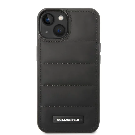 Калъф за IPhone 14 Plus - Karl Lagerfeld Hardcase Leather Puffy (KLHCP14MPSQAK) - Удължено лого