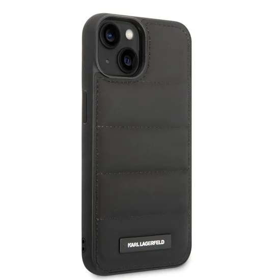 Калъф за IPhone 14 Plus - Karl Lagerfeld Hardcase Leather Puffy (KLHCP14MPSQAK) - Удължено лого