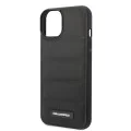 Калъф за IPhone 14 Plus - Karl Lagerfeld Hardcase Leather Puffy (KLHCP14MPSQAK) - Удължено лого