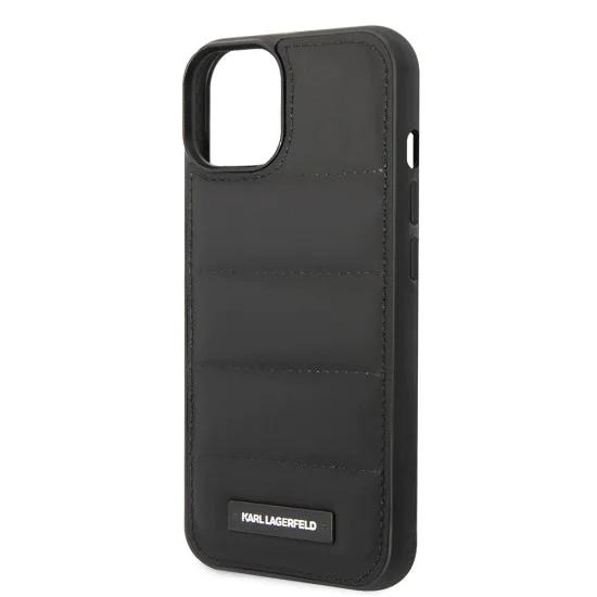 Калъф за IPhone 14 Plus - Karl Lagerfeld Hardcase Leather Puffy (KLHCP14MPSQAK) - Удължено лого