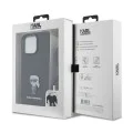 Калъф за iPhone 15 Pro Max - Karl Lagerfeld Saffiano Crossbody (KLHCP15XSASASKKNPSK) - Monogram Metal Pin Karl