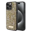 Калъф за iPhone 15 Pro - Guess Rhinestone Metal Logo (GUHCP15XPFGSBSD) - Жълт
