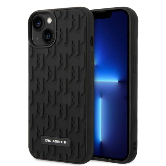 Калъф за iPhone 14 Plus - Karl Lagerfeld 3D Design (KLHCP14MRUPUPKLPK) - монограм