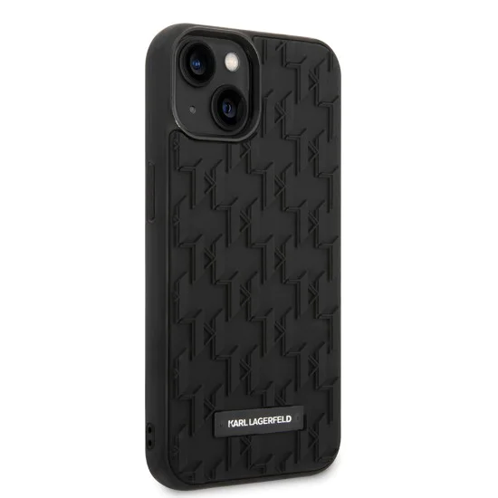 Калъф за iPhone 14 Plus - Karl Lagerfeld 3D Design (KLHCP14MRUPUPKLPK) - монограм