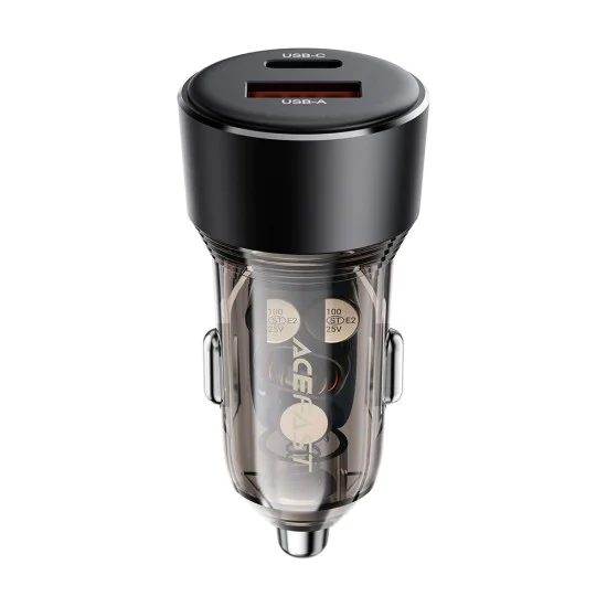Зарядно за кола B12 – Acefast, Dual-port, Type-C, USB, Dual Fast Charging, 60W – Черно