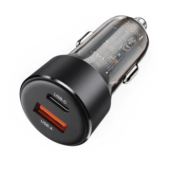 Зарядно за кола B12 – Acefast, Dual-port, Type-C, USB, Dual Fast Charging, 60W – Черно
