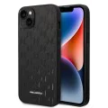 Калъф за iPhone 14 Plus - Karl Lagerfeld Saffiano (KLHCHCP14MSAKAKLHPK) - Mono Metal Logo