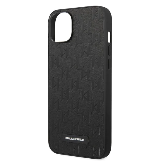 Калъф за iPhone 14 Plus - Karl Lagerfeld Saffiano (KLHCHCP14MSAKAKLHPK) - Mono Metal Logo