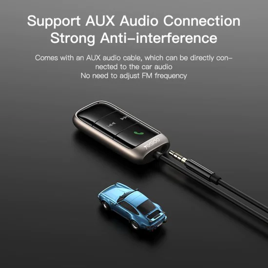 Bluetooth FM модулатор, TF карта - Yesido приемник (YAU32) - Черен