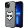 Калъф за iPhone 14 Plus - Karl Lagerfeld Saffiano (KLHCP14MSAPCHG) - Silver Choupette Head