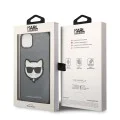 Калъф за iPhone 14 Plus - Karl Lagerfeld Saffiano (KLHCP14MSAPCHG) - Silver Choupette Head