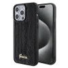 Калъф за iPhone 15 Pro Max - Guess Sequin Script Metal (GUHCP15XPSFDGSK) - Черен