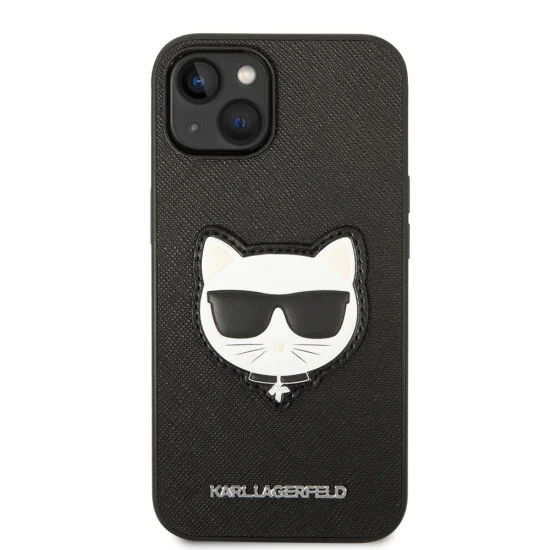 Калъф за iPhone 14 Plus - Karl Lagerfeld Saffiano (KLHCP14MSAPCHCHK) - Choupette Head