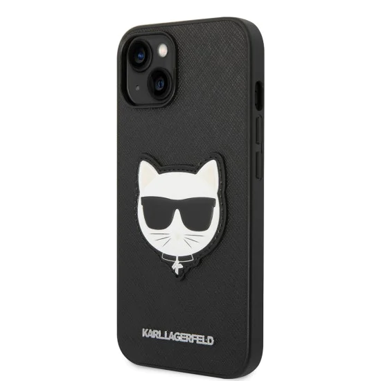 Калъф за iPhone 14 Plus - Karl Lagerfeld Saffiano (KLHCP14MSAPCHCHK) - Choupette Head