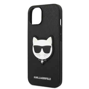 Калъф за iPhone 14 Plus - Karl Lagerfeld Saffiano (KLHCP14MSAPCHCHK) - Choupette Head