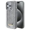 Калъф за iPhone 15 Pro Max - Guess Sequin Script Metal (GUHCP15XPSFDGSS) - Сребрист
