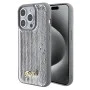 Калъф за iPhone 15 Pro Max - Guess Sequin Script Metal (GUHCP15XPSFDGSS) - Сребрист