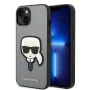 Калъф за iPhone 14 Plus - Karl Lagerfeld Saffiano (KLHCP14MSAPKKHG) - Silver Karl`s Head