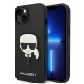 Калъф за iPhone 14 Plus - Karl Lagerfeld Saffiano (KLHCP14MSAPKKHK) - Karl`s Head