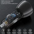 Зарядно за кола B7 – Acefast, 2x USB, 45W, двойно бързо зареждане, с LED цифров дисплей – прозрачно черно