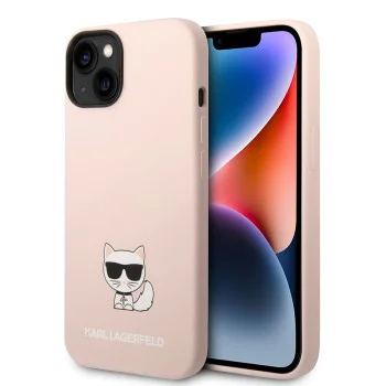Калъф за iPhone 14 Plus - Karl Lagerfeld Silicone (KLHCP14MSLCTPI) - Pink Choupette Body